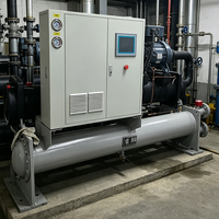 Refroidisseur à vis à double système de refroidissement par eau TC-250W TC-1400W 70-400 tonnes, refroidisseur industriel pour un refroidissement continu 24h/24 et 7j/7