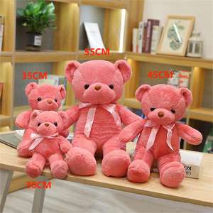 热销定制小情人节熊礼品柔软可爱七彩填充泰迪熊毛绒玩具 - Product Image 3