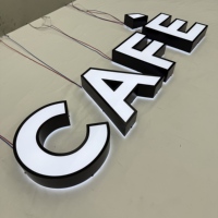 Dekorasi Tanda Akrilik Frontlit Backlit, Logo Tanda Akrilik yang Dipersonalisasi, Logo Kustom, Ideal untuk Bar dan Kedai Kopi