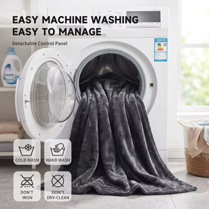 Winter Wearable Sherpa Flannel Soft Heated Electric <strong>Hoodie</strong> Blanket with 8 Heat Settings Detachable Connector Washable Machine - Product Image 6