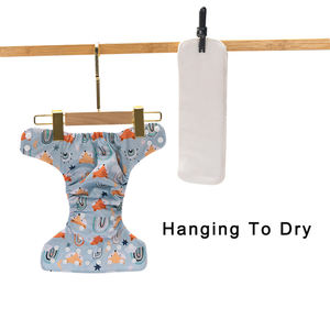 1-3 anni bambino riutilizzabile assorbente Anti-perdita pannolino combinazione pacchetto <span class=keywords><strong>6</strong></span> pannolini 12 inserti di bambù Napie caratteristica stampata - Product Image 5