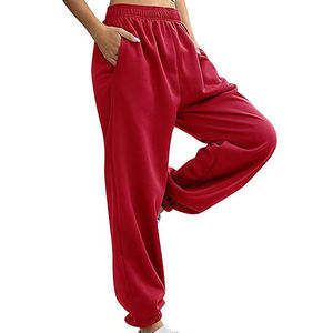 Pantalon de survêtement élégant pour femme avec taille élastique - 100 % coton, décontracté, du sport au streetwear - Product Image 5