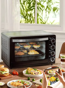 <span class=keywords><strong>Four</strong></span> miniature intelligent avec conception à double couche, <span class=keywords><strong>four</strong></span> électrique multifonctionnel de 32 L pour pizza, biscuits et croissants français - Product Image 2