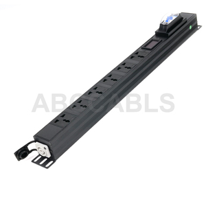 ABCCABLS Rack de scène PDU 1U avec affichage numérique, <span class=keywords><strong>multiprise</strong></span> à 6 voies avec entrée Powercon et prises universelles pour armoire audio-éclairage - Product Image 2