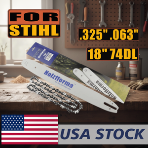 Kit de chaîne de tronçonneuse avec guide-chaîne de 18 pouces .325 .063 74DL pour modèles de tronçonneuses compatibles MS260-MS311 D0100HEK9WW - Product Image 3