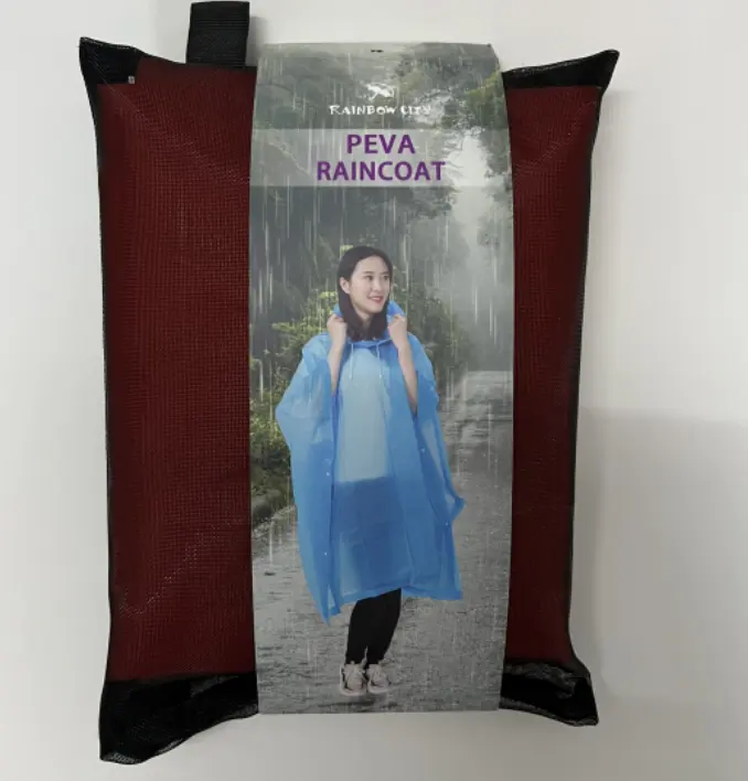 판촉 맞춤형 PEVA EVA PVC 재사용 비 판초