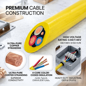 Cable de Minería con Aislamiento de Goma y Cobre MY 1.9/3.3kV para Máquina Cortadora de Carbón, Equipo de Minería Subterránea - Product Image 5