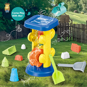 Ensemble de jouets de plage rotatifs pour enfants, comprenant des moules, des pelles et des brosses, 11 pièces au total, en plastique, pour l'extérieur - Product Image 6