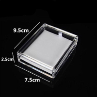 Boîte de rangement magnétique transparente en PS écologique pour bijoux, présentoir de pendentifs, emballage anti-poussière pour pierres brutes, badges CICI PACK X2