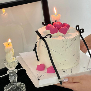 Lụa ren Bow hạnh phúc Valentine của ngày nhựa Topper bánh fondant công cụ nướng bánh khuôn trang trí Báo Chí Pastry tháng mười hai - Product Image 4
