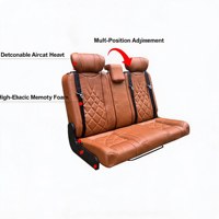 Siège avant inclinable en cuir PU pour voiture, modèle Copper Car Horse 1+1+1, avec boîte magique intégrée pour assise arrière en acier, pour une position entièrement plate