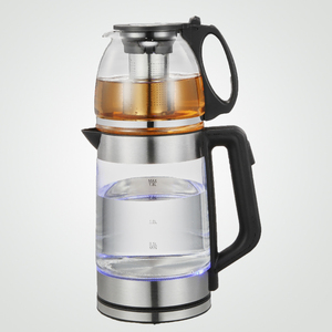 Hervidor eléctrico con pantalla digital inteligente de 1.8L + 1.2L Aislamiento táctil de vidrio de borosilicato que hierve rápidamente con luz azul - Product Image 5