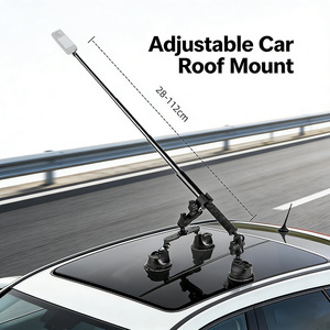 Supporto a ventosa per auto per action camera Insta360 ONE X4/X3, accessorio per fotocamera panoramica in lega di alluminio con staffa per tetto auto - Product Image 1