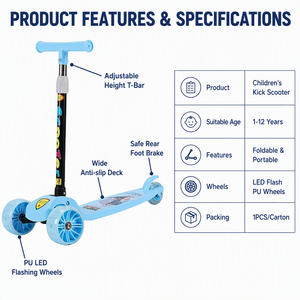 Scooter enfants jouets 1-12 <span class=keywords><strong>ans</strong></span> garçons et filles débutants Scooter enfants bébé voiture glissante avec un pied - Product Image 3