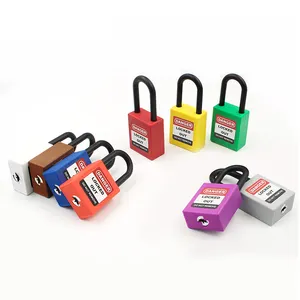 Security Padlock Red Colorful Cheap ABS 6*38mm Shackle Industria Safety Lockout Padlock