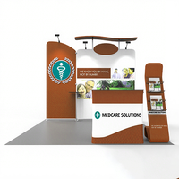Nouveau Design Expo 3x3 Aluminium Portable Salon Tension Tissu Foire Toile de Fond Exposition Exposition 10x10 Salon Stand