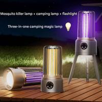 Raquette anti-moustiques électrique portable, rechargeable par USB, avec minuterie, pour le camping en extérieur