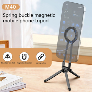 Supporto magnetico portatile per telefono con gancio a scatto per auto a casa supporto per iPhone 16 treppiede Mobile da viaggio per uso aereo da scrivania - Product Image 5