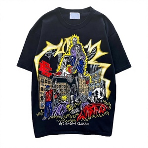 เสื้อยืดแขนสั้นคุณภาพสูง ผ้าฝ้าย 100% ทรงปกติ ใส่ได้ทั้งชายและหญิง เนื้อผ้าหนา 300 กรัม สไตล์ลำลอง สตรีทแวร์ สำหรับผู้ชาย - Product Image 2