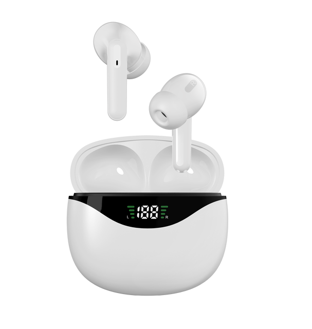 True Wireless TWS Earbuds for 5.0 LED Display with Microphone IPX4 Waterproof In-Ear JL Chipset Earphones