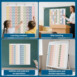 Tabla de Cien Bolsillos, 100 Bolsillos, Herramienta de Aprendizaje de Matemáticas de Plástico para Niños, Uso en el Aula y en Casa - Product Image 5