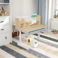 Bureau d'étude en bois réglable en hauteur, durable, économique et ergonomique pour enfants et usage domestique dans la chambre