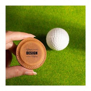 Marqueurs de balles de golf personnalisés, en cuir, gravure laser de haute qualité, plusieurs couleurs, cadeau idéal pour grand-père - Product Image 1