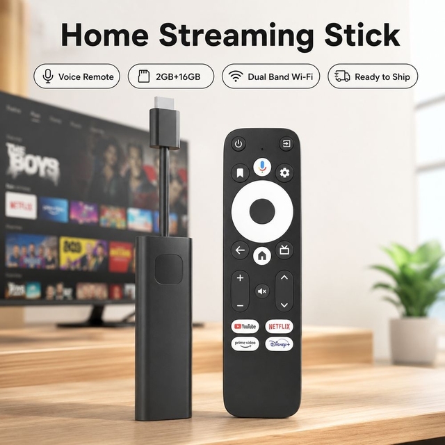 GD1 4K Smart TV Stick 4K WiFi Streaming Stick USB Powered HD Output Media Player with Voice Remote