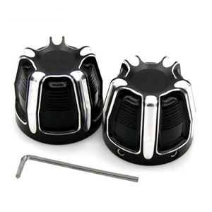 Accessoires de moto en aluminium essieu avant cache écrou boulon Kit pour Harley Touring Softail Dyna VRSC Sportster XL 1200 883 - Product Image 1