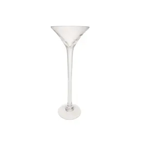 最畅销的优雅婚礼高马蒂尼鸡尾酒玻璃花瓶摆件