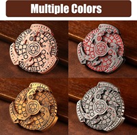 Rotierender Spinner-Würfel Metallrad DND Roulette-Würfel Multifunktionales RPG-Tischspiel-Zubehör Polyedrische Metallwürfel mit Geschenkbox