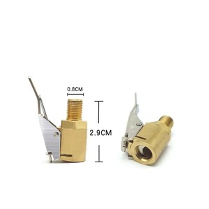 インフレータブルポンプ車用タイヤエアチャックインフレーターポンプバルブコネクタクリップオンアダプター真鍮自動車タイヤホイールバルブ - Product Image 5