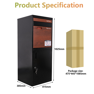 Nouveauté WELDON Boîte <span class=keywords><strong>aux</strong></span> <span class=keywords><strong>lettres</strong></span> à clé sur pied en acier galvanisé avec antivol et stockage sécurisé pour <span class=keywords><strong>colis</strong></span> postaux - Product Image 2