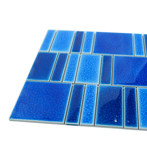 Mosaïque de verre cristal <span class=keywords><strong>bleu</strong></span> scintillant moderne Goodluck à effet nacré pour hôtel, salle à manger, piscine, <span class=keywords><strong>douche</strong></span> - Product Image 2