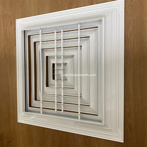 एचवीएसी एल्यूमीनियम सफेद छत एसी वेंटिलेशन <span class=keywords><strong>4</strong></span> तरह वर्ग हवा डिफ्यूज़र - Product Image 5