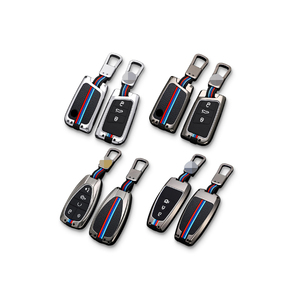 Kẽm Hợp Kim + Silicone Từ Xa Vỏ Chìa Khóa Bìa Với Keychain Thông Minh Xe Trường Hợp Key Bìa Hợp Kim Kim Loại Keycase Với Chủ Rope Chuỗi - Product Image 3