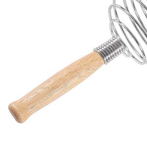Fouet manuel multifonction en acier inoxydable avec manche en bois pour la cuisine, batteur à œufs - Product Image 5