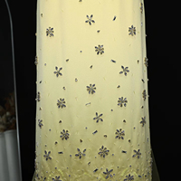 Robe de soirée élégante Lsz018 à épaules dénudées avec cape, ornée de cristaux et de perles, longueur cheville, pour femmes, pour mariage et fêtes, Jancember