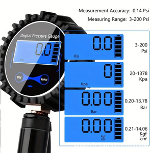 Portable Digital Pressure Gauge Metal <strong>Quick</strong> Connect <strong>Coupler</strong> with Tire Inflator for Cars SUV Trucks RVs - Product Image 4