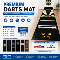 Tapis de fléchettes personnalisé avec ligne de tir Oche, tapis de sol antidérapant pour cible de fléchettes, protection de sol pour entraînement de jeu de fléchettes, tapis de fléchettes pour tournoi