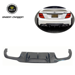 Diffuseur arrière en fibre de carbone véritable de style V pour Mercedes Benz C63 W205 <span class=keywords><strong>AMG</strong></span> - Product Image 1