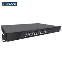 Mini pc 1u 8 lan pc ipc rak server nas i5-3320M Rackmount Linux X86 perusahaan keamanan perangkat keras Wifi Firewall router