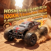 Радиоуправляемая машина HOSHI N518 1/8 4WD, 100 км/ч, с бесщеточным двигателем, регулятором хода 120A, частотой 2.4 ГГц, высокоскоростной внедорожный монстр-трак, 2 аккумулятора, RTR