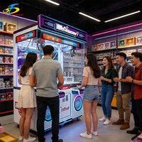 Armoire à prix surprise à double station avec contrôle intelligent du profit et paiement mobile, jeu d'arcade de rédemption avec machine à griffes