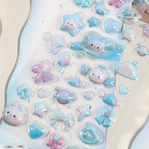 Pegatinas Redondas Impermeables con Letras en Relieve 3D, Ecológicas y Lindas, de Alta Calidad, para Decorar Fundas de Teléfono Móvil de PVC y Vasos - Product Image 4