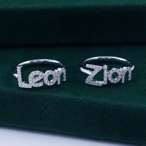 2025 Newest Style Letter <strong>Rings</strong> Customized <strong>Name</strong> <strong>Ring</strong> <strong>Personalised</strong> 10k Solid for Men and Women Engagement <strong>Rings</strong> for Couples - Product Image 5