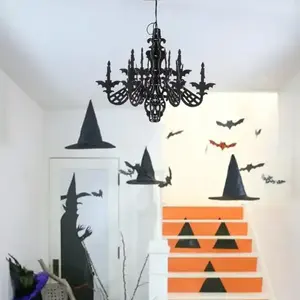 New Design Halloween Paper Skeleton Haunted House Hanging Decor Halloween Paper Decoration for Party Supplier