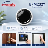 BFM232Y Sensor Sidik Jari Optik Tertanam Modul UART TTL Touch Wake Daya Rendah 120X120 100 Kapasitas Pengguna Kontrol Akses Cerdas