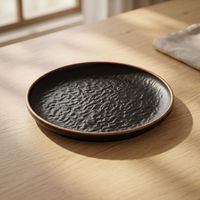 Assiettes et plateaux de service Japandi en mélamine écologiques, non toxiques, durables, robustes et lavables au lave-vaisselle pour restaurants et fêtes (vente en gros)
