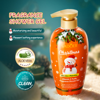 SADOER Gel Douche Moussant Parfumé Éclaircissant et Hydratant à la Vitamine C & Lait Corporel Lissant pour Femme – Coffret Cadeau de Noël